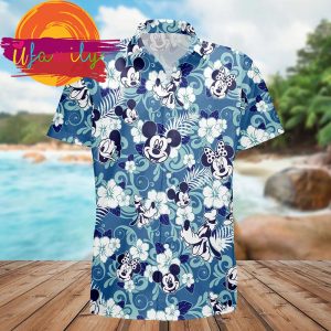 Disney Mickey Mouse Floral Aloha Summer Hawaiian Shirt 3