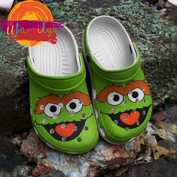 Disney Oscar The Grouch Crocs Shoes For Halloween