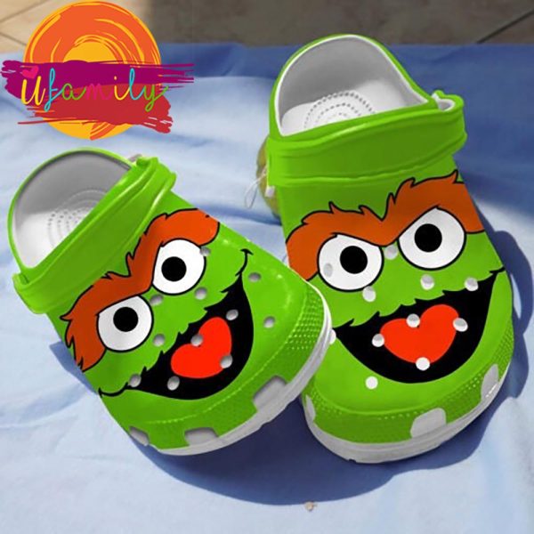 Disney Oscar The Grouch Crocs Shoes For Halloween