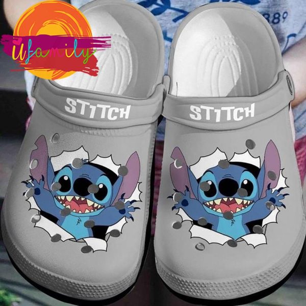 Disney Stitch Cracks Funny Crocs