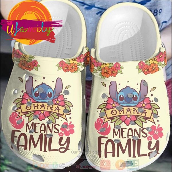 Disney Stitch Ohana Mean Family Crocs Shoes Gift For