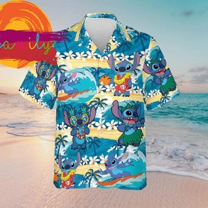 Disney Stitch Tropical Men Hawaiian Shirt 2