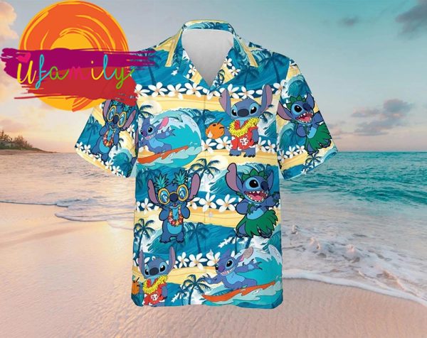 Disney Stitch Tropical Men Hawaiian Shirt