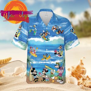 Disney Summer Mickey And Minnie Mouse Men Hawaiian Shirt