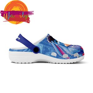 Eeyore Shy Donkey Blue Pattern Disney Crocs Slippers 3