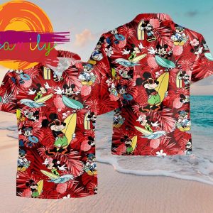 Floral Disney Mickey Hawaii Summer Men Hawaiian Shirt 1