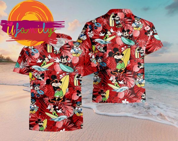 Floral Disney Mickey Hawaii Summer Men Hawaiian Shirt