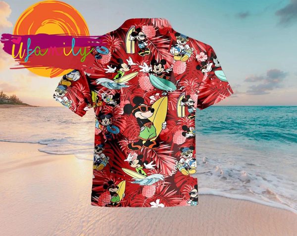 Floral Disney Mickey Hawaii Summer Men Hawaiian Shirt