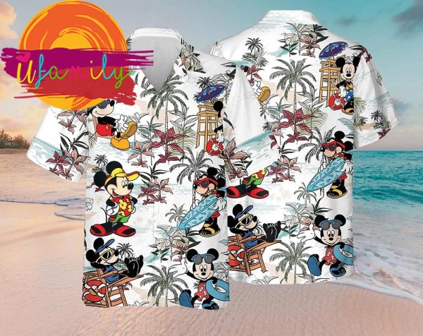 Floral Disney Mickey Men Hawaiian Shirt