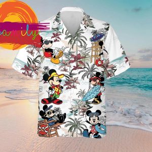 Floral Disney Mickey Men Hawaiian Shirt 3