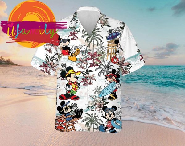 Floral Disney Mickey Men Hawaiian Shirt