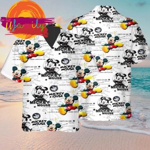 Floral Summer Disney Mickey Men Hawaiian Shirt 1