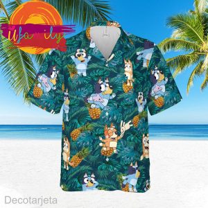 Funny Bluey Aloha Hawaiian Beach Shirts 2