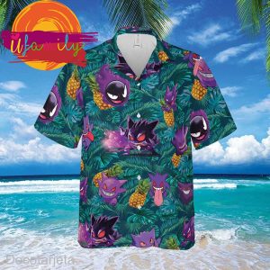 Gengar Ghost Pokemon Hawaiian Shirt