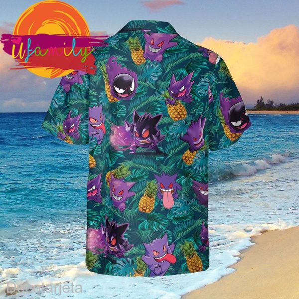 Gengar Ghost Pokemon Hawaiian Shirt