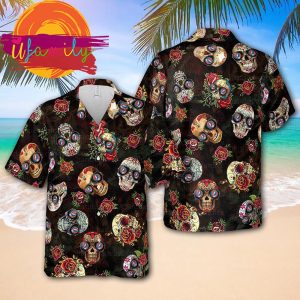 Grateful Dead Vintage Skull Floral Hawaiian Beach Shirts