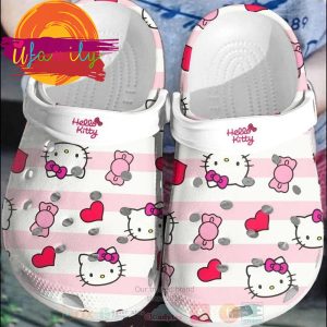 Hello Kitty Pattern Heart Birthday Crocs Clogs Crocband Shoes