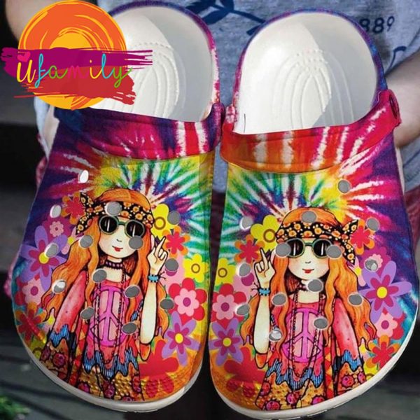 Hippie Gift Soul Girl Funny Crocs Shoes