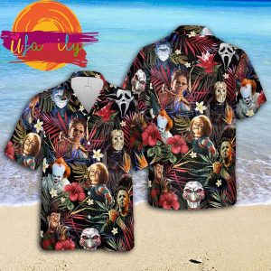 Horror Movie Characters Hawaiian Shirt