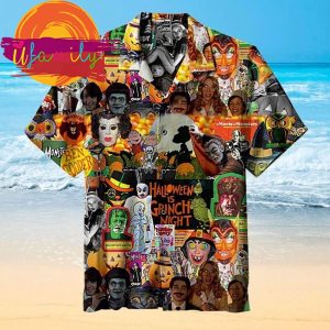 Horror Scary Halloween Carving Party Hawaiian Shirt