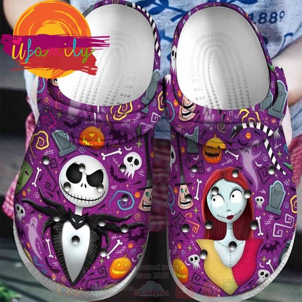 Jack And Sally Halloween Pattern Crocs Shoes Gift For Family