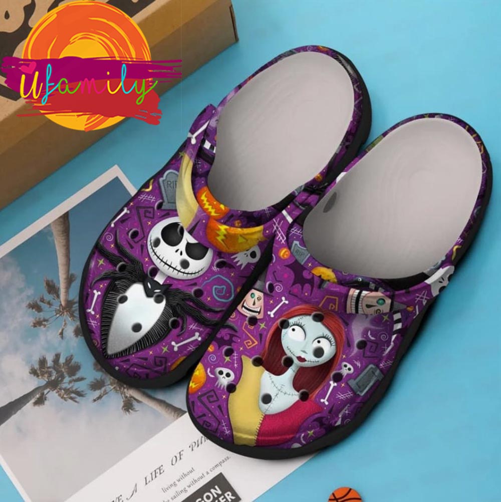 Jack And Sally Halloween Pattern Crocs Shoes Gift For Family