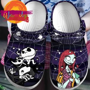 Jack And Sally Halloween Spiderweb Crocs Shoes
