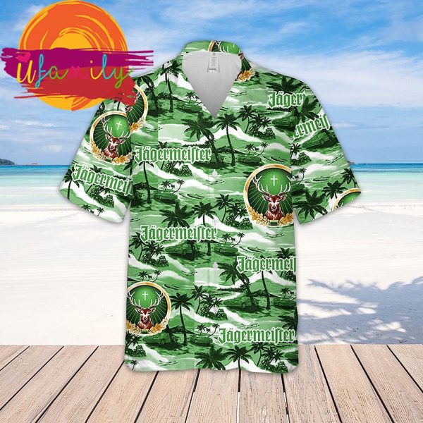 Jagermeister Sea Island Pattern Hawaiian Shirt