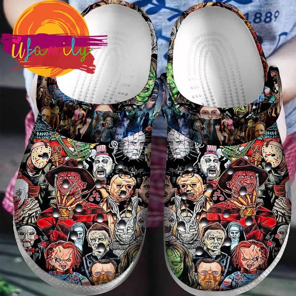 Just A Girl Who Loves Horror Movies Halloween Crocs Classic Clogs Shoes