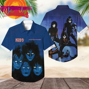Kiss Band Creatures Of The Night Short Sleeve Hawaiian Shirt