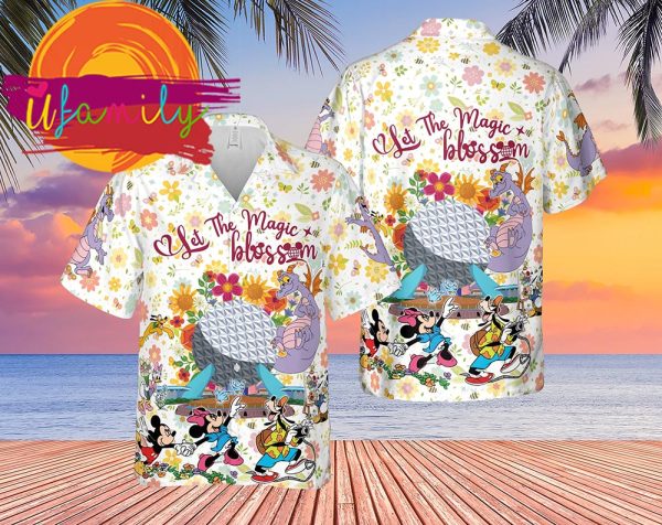 Let The Magic Blossom Disney Epcot Flower And Garden Hawaiian Shirts For men