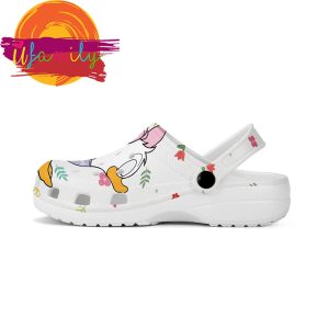 Little Donald Daisy Kissing White Pattern Disney Graphic Cartoon Crocs Shoes 2