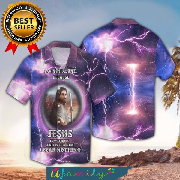 Lord Jesus Is With Me Light Thunder New Version Men Hawaiian Shirt