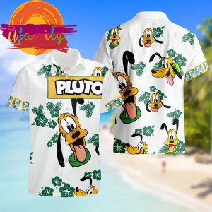 Magic Kingdom Pluto Dog Hibiscus Disney Hawaiian Shirt 1