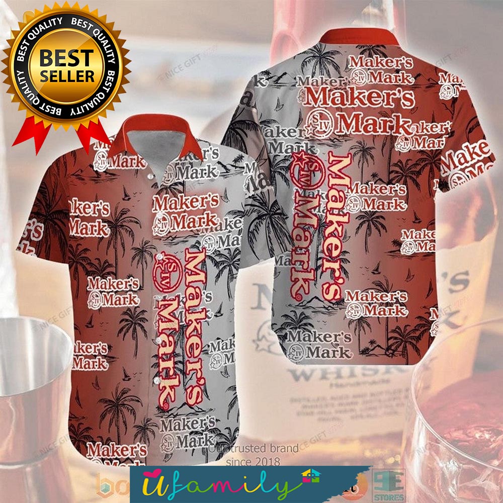 Maker's Mark Whiskey Hype beast Fashion Men Hawaiian Shirt
