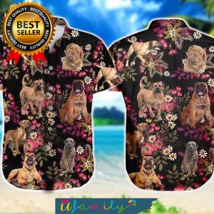 Mastiff Tropical Shirts Summer Shirts Mastiff Full Printing Men Hawaiian Shirt