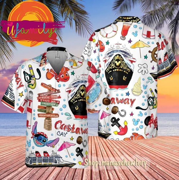 Matching Disney Cruise Disneyland Mickey And Friends Hawaiian Shirts For men