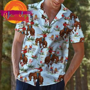 Men’s Retro Cowboy Casual Summer Vacation Hawaiian Shirts For men