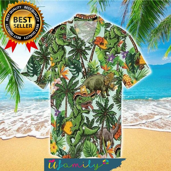 Mexican Dinosaurs New Outfit Full Printed Men Hawaiian Shirt