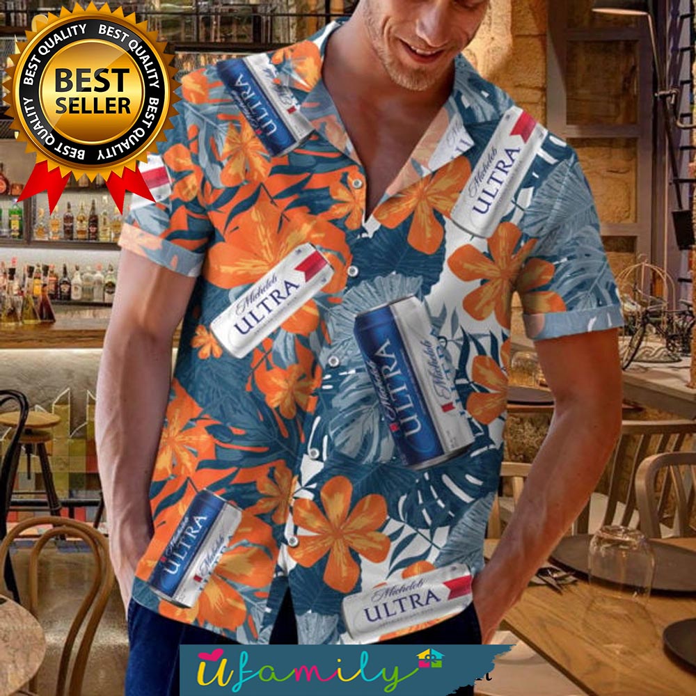 Michelob Ultra Beer Holiday Time Hawaiian Shirts For Men