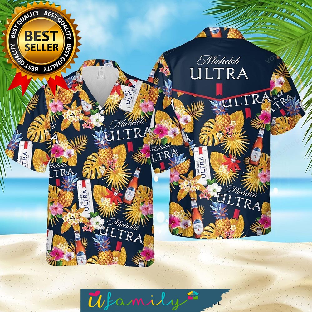 Michelob Ultra Beer Pineapple New Fashion Full Printed Hawaiian Shirts For Men