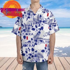 Michelob Ultra Flowers Pattern Hawaiian Shirts For Men 4