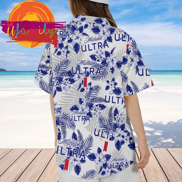 Michelob Ultra Flowers Pattern Hawaiian Shirts For Men