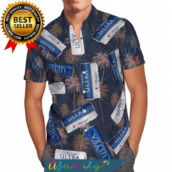 Michelob Ultra Palm Tree All Over Print Hawaiian Shirts For Men