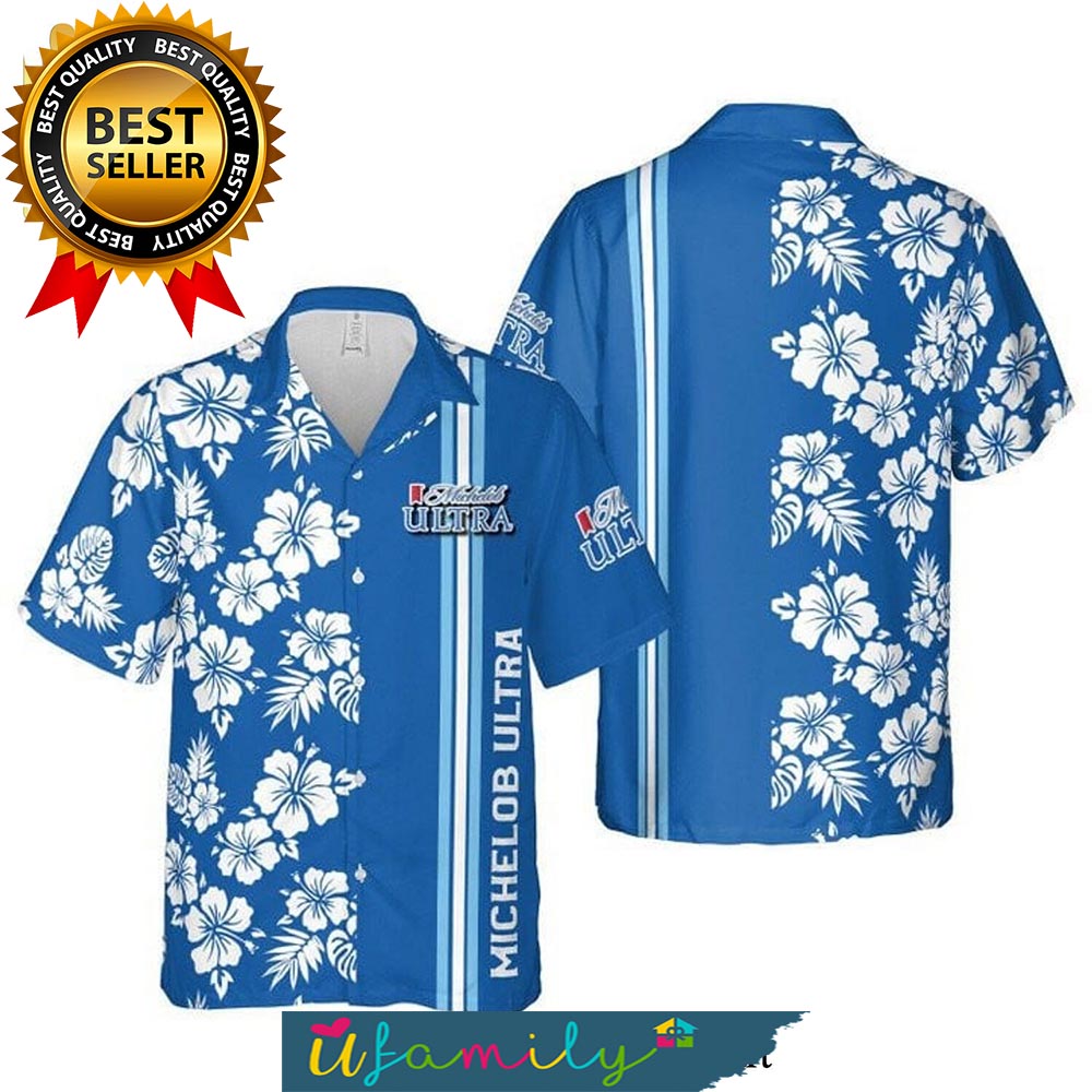 Michelob Ultra Superior Light Beer Summcer Collection Hawaiian Shirts For Men