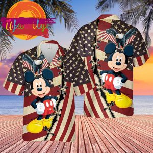 Mickey Mouse US Flag Disney Hawaiian Shirt