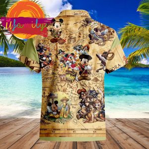 Mickey Treasure Hunting Disney Hawaiian Shirt