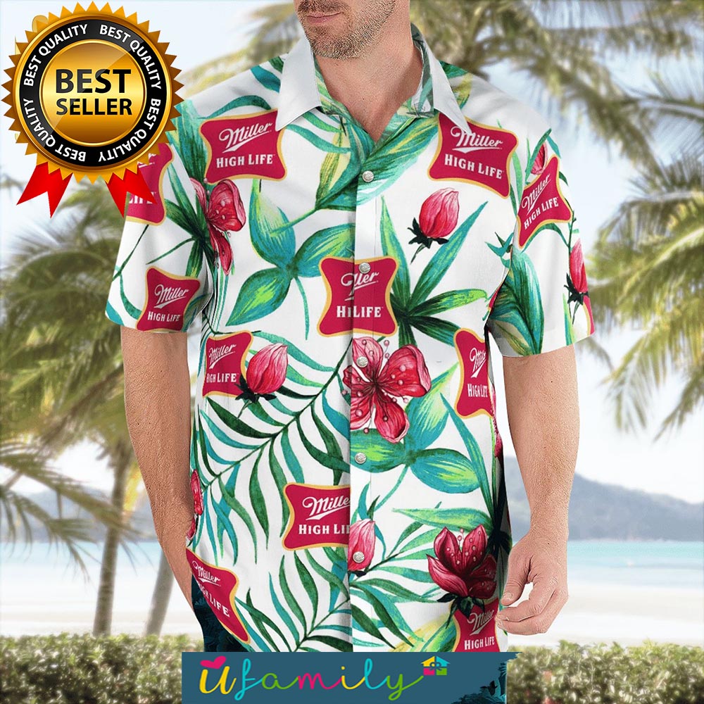 Miller High Life Beer New Fashion Full Printed Hawaiian Shirts For Men