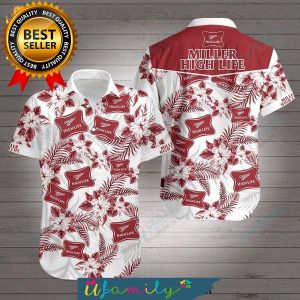 Miller High Life Hot Version All Over Printed Hawaiian Shirts For Men