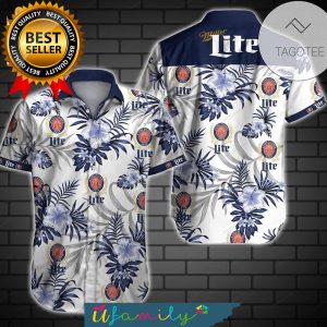 Miller Lite Authentic For Vacation Hawaiian Shirts For Men